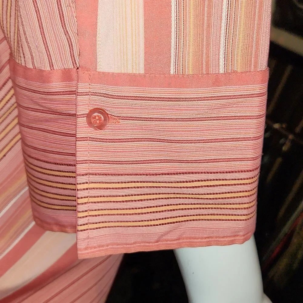 DCC Stretch Pink Orange Yellow Stripped Top